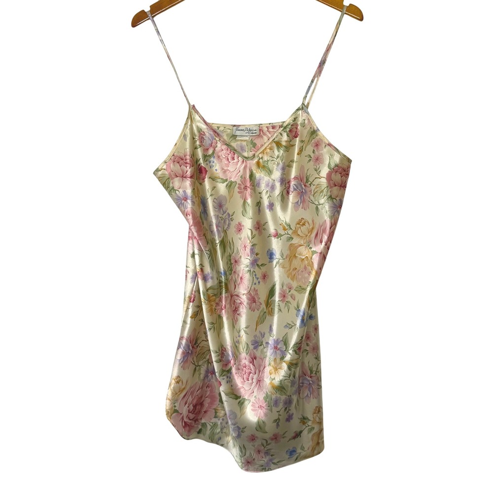 Vintage‎ Floral Slip Dress/Neglige Size L Made in USA - Picture 1 of 9